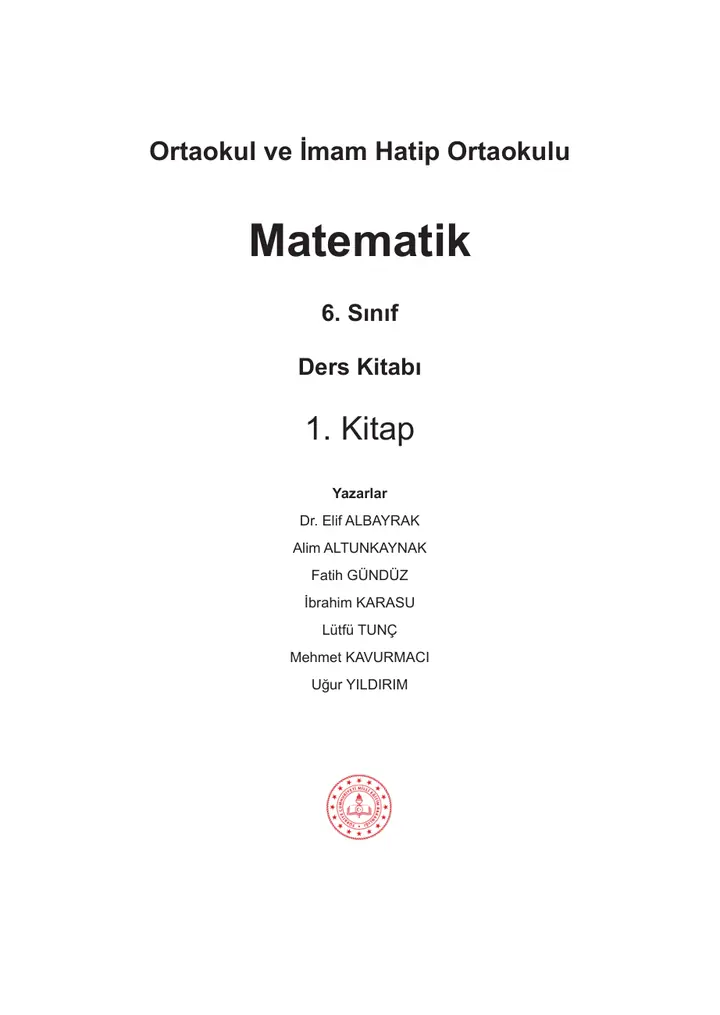 2026-2027 MEB Matematik Ders Kitabı Cevapları (6. Sınıf 1. Kitap)