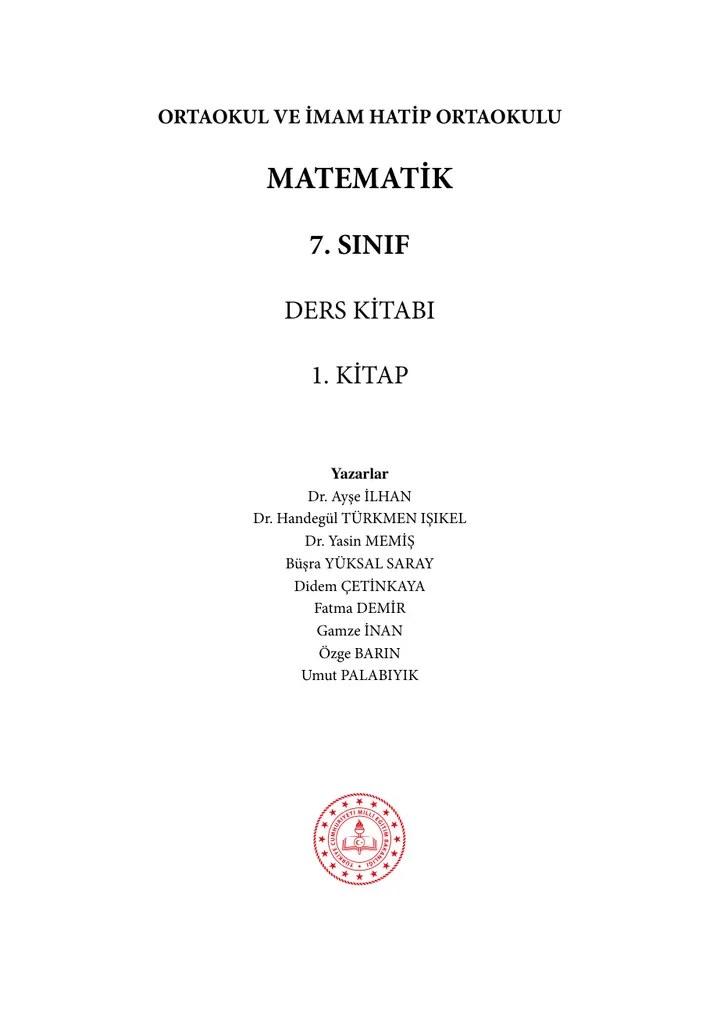 2026-2027 MEB Matematik Ders Kitabı Cevapları (7. Sınıf 1. Kitap)