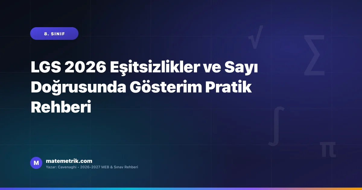LGS 2026 Eşitsizlikler ve Sayı Doğrusunda Gösterim Pratik Rehberi